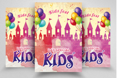 Kids Day Festival Flyer Template