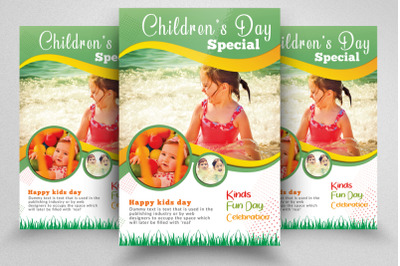 Children Fun Day Flyer Template