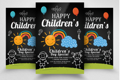 Happy Children Day Event Flyer Template