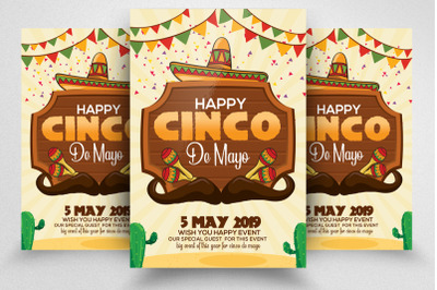 Happy Cinco De Mayo Flyer Template