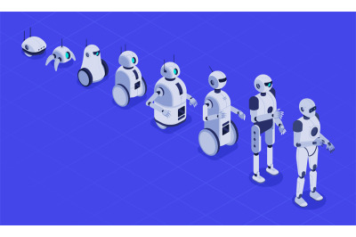 Isometric evolution of robots. Progress in robotics, futuristic roboti