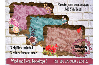 Wood and Floral Backdrops 2