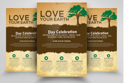 Earth Day Celebration Flyer Template