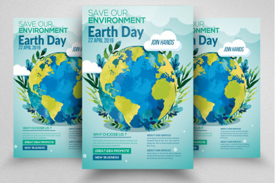 Earth Day Flyer Template