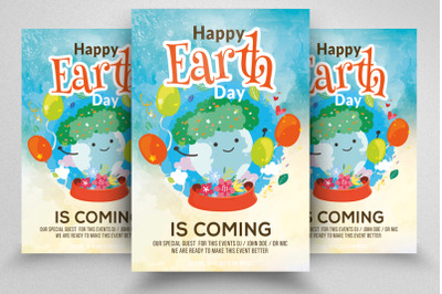 Happy Earth Day Flyer Template