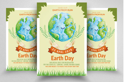 Earth Day Flyer Template