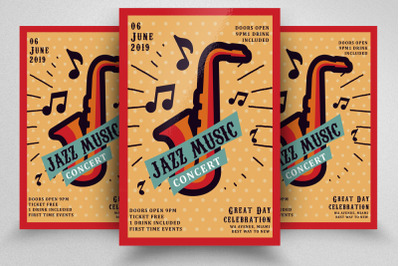 Jazz Music Party Night Flyer