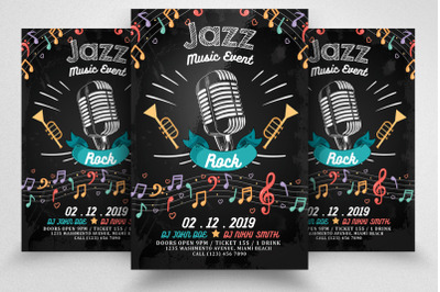 Jazz Music Party Night Flyer