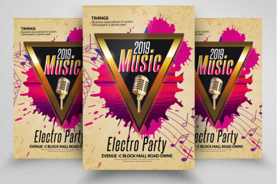 Electro Music Party Flyer Template