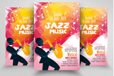 Jazz Music Party Flyer Template