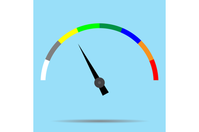 Indicator color spectrum barometer full vector