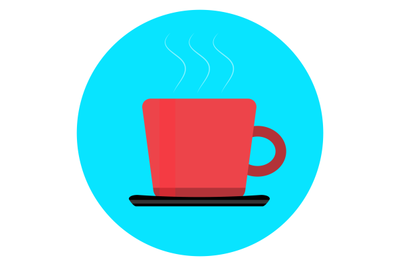 Cup of coffee tea icon vector