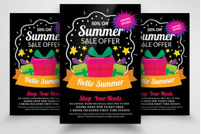 Summer Sale Offer Flyer Template