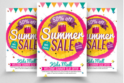 Summer Kids Sale Offer Flyer