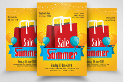 Summer Big Sale Offer Flyer Template