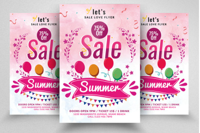 Summer Sale Discount Offer Flyer