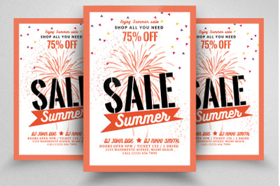 Summer Big Sale Discount Offer Flyer