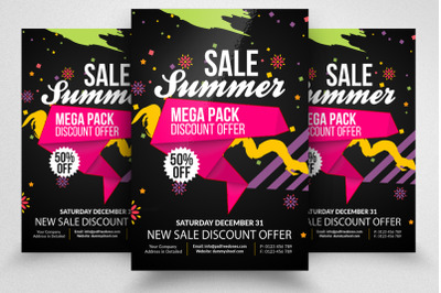 Summer Big Sale Offer Flyer Template