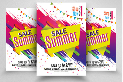 Summer Big Sale Offer Flyer Template