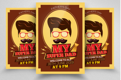 Super Dad&#039;s Day Flyer Template