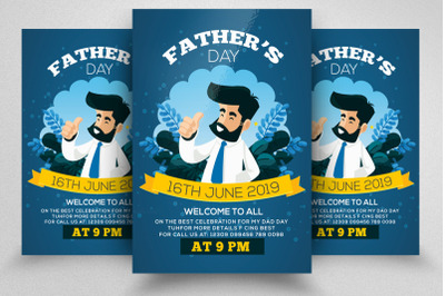 Happy Fathers Day Flyer Template