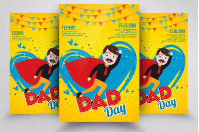 Happy Dad Day Flyer Template