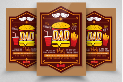 Fathers Day Food Discount Offer Flyer