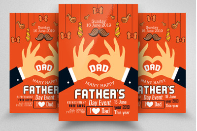 Happy Fathers Day Flyer Template