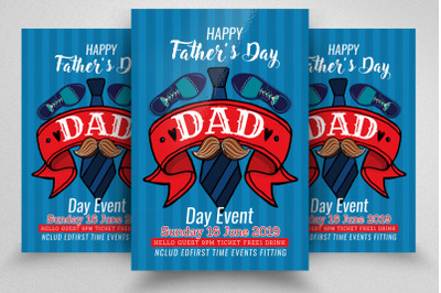 Happy Fathers Day Flyer Template