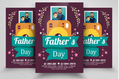 Father&#039;s Day Flyer Template