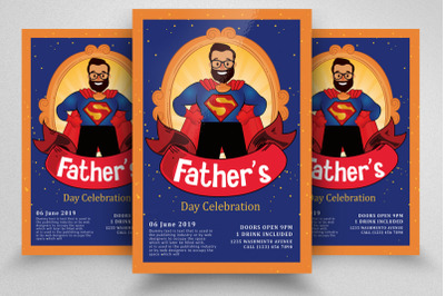 Super Father&#039;s Day Celebration Flyer Template