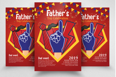 Father&#039;s Day Celebration Flyer Template