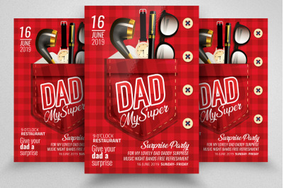 Super Dad&#039;s Day Flyer Template