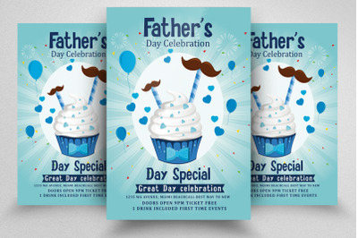 Father&#039;s Day Ice Cream Offer Flyer