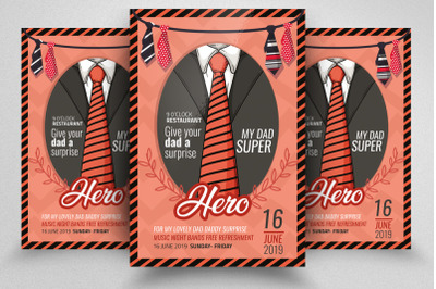 Happy Fathers Day Flyer Template