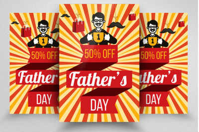 Father&#039;s Day Flyer Template