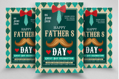 Happy Fathers Day Flyer Template