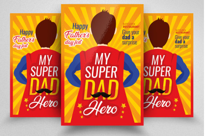 Super Dad Day Flyer Template