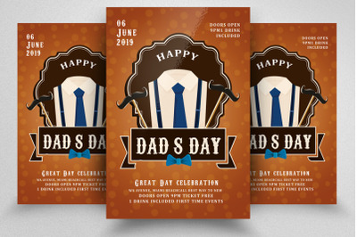 Father&#039;s Day Celebration Flyer Template