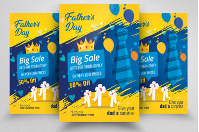 Fathers Day Big Sale Offer Flyer