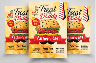 Fathers Day Food Discount Offer Flyer