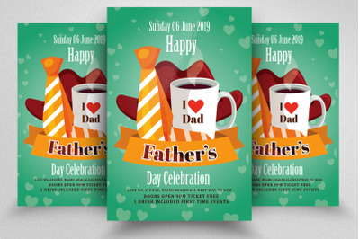 Father&#039;s Day Flyer Template