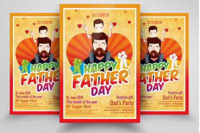 Happy Fathers Day Flyer Template