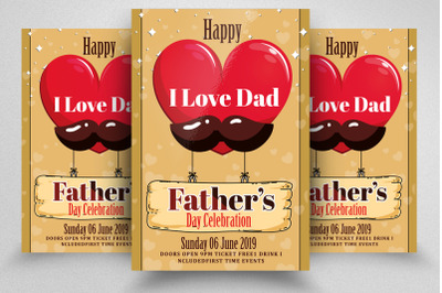 Happy Dad&#039;s Day Celebration Flyer