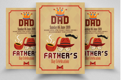 Father&#039;s Day Flyer Template