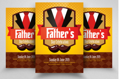 Father&#039;s Day Celebration Flyer Template