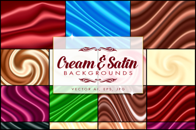 20 Cream and Satin Vector Backgrounds
