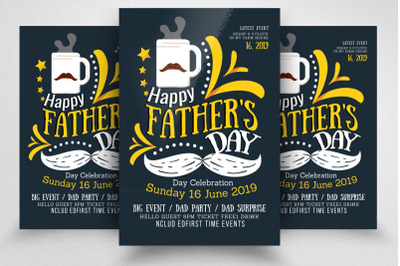 Happy Fathers Day Flyer Template