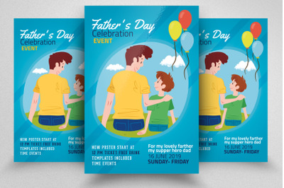 Happy Fathers Day Flyer Template