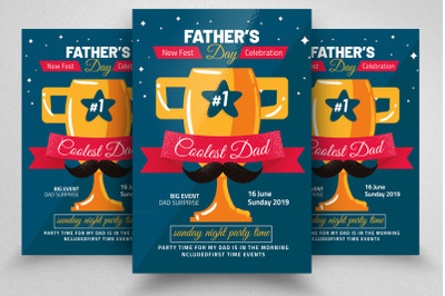 Father&#039;s Day Celebration Flyer Template